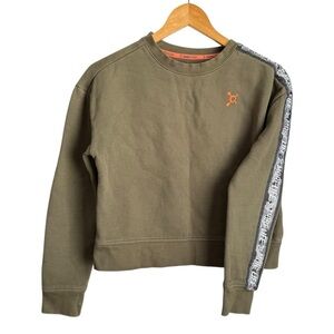 Orange Theory Crewneck Fleece Sweatshirt Women’s XS Forest Green Cropped